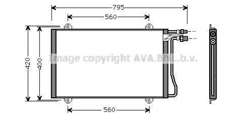 Радіатор кондиціонера AVA COOLING MS5219 (фото 1)