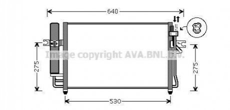 Конденсор Hyundai Getz 08/02 (AVA) AVA COOLING HY5087D