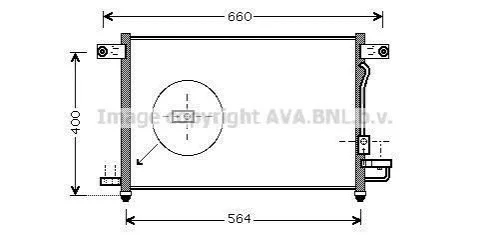 Радиатор кондиционера CHEVROLET AVEO 1.5 (пр-во AVA) AVA COOLING DW5061D (фото 1)
