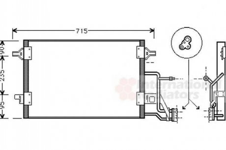 Радиатор кондиционера A4/PASSAT 19TDI/25TDI 97- Van Wezel 03005173