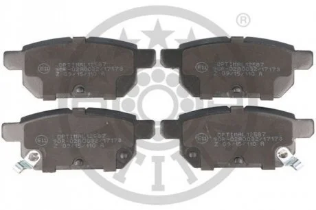 KLOCKI HAMULCOWE SUZUKI BALENO (FW EW) SWIFT III (FZ NZ) SWIFT V (AZ) SX4 S-CROSS (JY) VITARA (LY) 10> TYL SZT OPTIMAL BP12587
