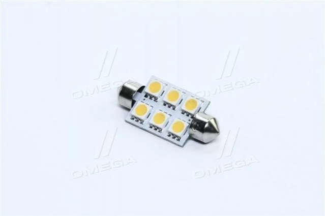 Лампа LED Софітні C5W 24V T11x39-S8.5 (6 SMD size5050) WARM WHITE <> TEMPEST TMP15T1124V (фото 1)