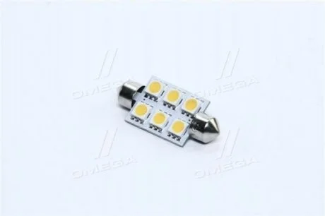 Лампа LED Софітні C5W 24V T11x39-S8.5 (6 SMD size5050) WARM WHITE <> TEMPEST TMP15T1124V