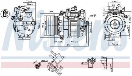 Компресор кондиціонера MERCEDES NISSENS 890552