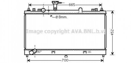 Радиатор охлождения MAZDA 6 2.5 MT 03/05-09/07 (AVA) AVA COOLING MZ2224