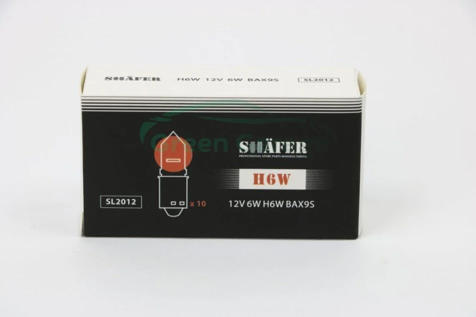 Лампа H6W 12V 6W BAX9s SHAFER SL2012 (фото 1)