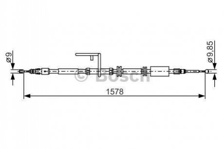 Трос ручного гальма BOSCH 1987482314