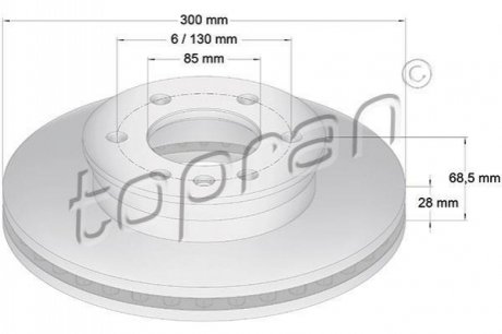 Гальмівний диск TOPRAN / HANS PRIES 111652