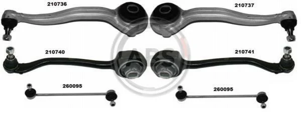 Комплект важилів Mercedes C-Class (C204)/ C-Class (W204)/ C-Class (S204) 07- E-Class(A207)/ E-Class (C207) 09- SLK III (R172) 11- A.B.S. 219904 (фото 1)