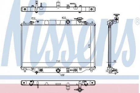 CHгODNICA WODY MAZDA CX-5 2,2D 11- NISSENS 68533