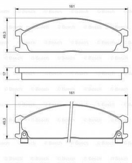 Гальмівні колодки, дискове гальмо (набір) BOSCH 0986493480 (фото 1)
