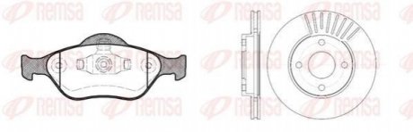 Комплект гальмівний передн. FORD FIESTA 95-, FORD FUSION 02-, FORD FOCUS 98- REMSA 8766.00