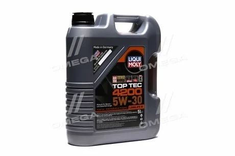 Олива моторна Liqui Moly TOP TEC 4200 5W-30 API SM/CF ACEA A3-04/B4-04/C3-04 (Каністра 5л) LIQUI MOLY 7661/8973