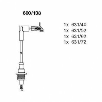 Комплект проводів CITROEN/FIAT/PEUGEOT Berlingo/Jumper/Ducato/306/Boxer "1,6-2,0 "92-04 BREMI 600/138