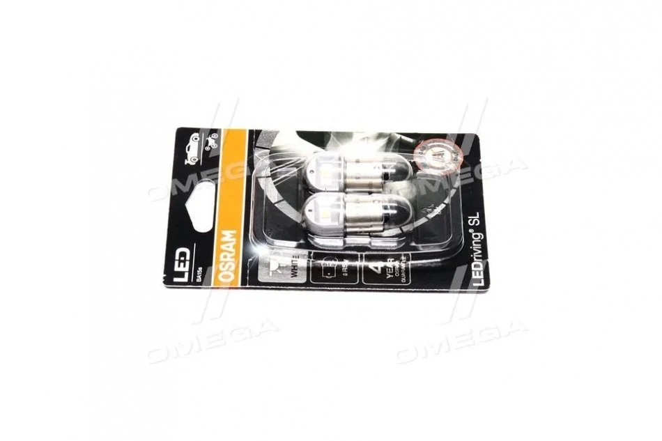 Лампа светодиодная LED R5W 12V 5W ВА15s LEDriving SL 6000K (компл.2шт) (пр-во) OSRAM 5007DWP02B (фото 1)