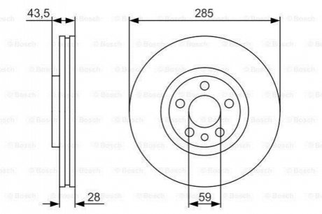 Гальмівний диск CITROEN/FIAT/LANCIA/PEUGEOT C8/Jumpy/Scudo/807/Expert \'\'F "99>> PR2 BOSCH 0986479S62