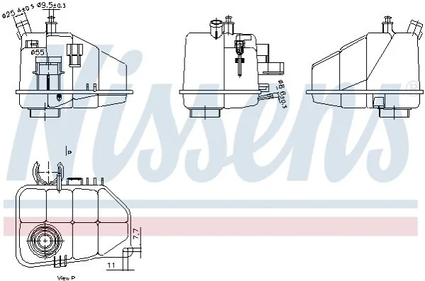 Бачок розширювальний з кришкою MERCEDES C-CLASS W 203 (00-) C 160 (вир-во Nissens) NISSENS 996264 (фото 1)