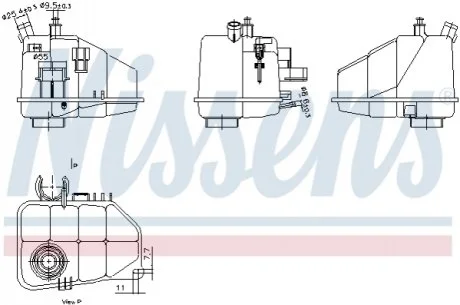 Бачок розширювальний з кришкою MERCEDES C-CLASS W 203 (00-) C 160 (вир-во Nissens) NISSENS 996264