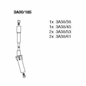 Комплект проводів CHRYSLER/DODGE/JEEP Voyager/Caravane/Wrangler "3,3-3,8 "00>> BREMI 3A00/185