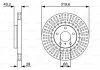 Гальмівний диск INFINITI/NISSAN FX35/FX/Maxima \'\'F \'\'3,5-4,5 \'\'02-08 BOSCH 0986479V60 (фото 1)
