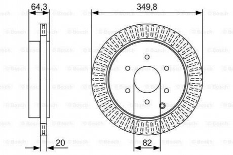 Гальмівний диск NISSAN/INFINITI Patrol/QX56/QX80 \'\'R \'\'5,6 \'\'10>> BOSCH 0986479W46