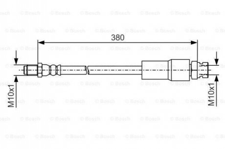 Гальмівний шланг CHEVROLET/OPEL/SAAB Malibu/Insignia/9-5 \'\'R \'\'08>> BOSCH 1987481547