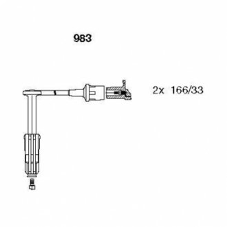 Комплект проводів MERCEDES/VW 202/124/Sprinter/Vito/LT "1,8-2,3 >>"06 BREMI 983