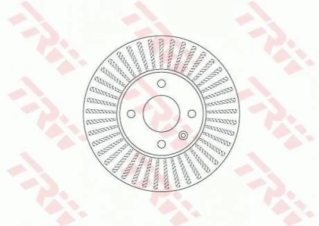Диск гальмівний (1 шт.) CHEVROLET Aveo(T300)/Cobalt "F D=256mm "11>> TRW DF6254