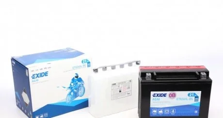 Аккумулятор 21Ah-12v Exide AGM (ETX24HL-BS) (205х87х162) R, EN350 EXIDE ETX24HLBS