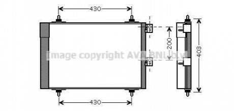 Радиатор кондиционера CITROEN BERLINGO/ PEUGEOT PARTNER (AVA) AVA COOLING CNA5241D