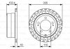 Гальмівний диск TOYOTA Land Cruiser J6/J7/J10 \'\'R \'\'98-07 BOSCH 0986479A61 (фото 1)