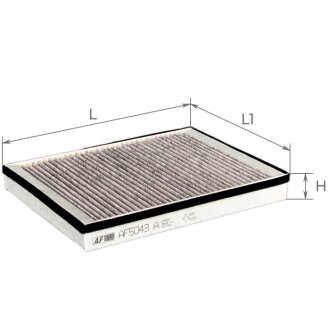 Фильтр салона VW PASSAT 94-96 угольный ALPHA FILTER AF5043a