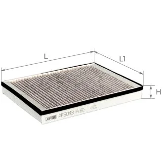 Фільтр салону VW PASSAT 94-96 угольный (вир-во) ALPHA FILTER AF5043a
