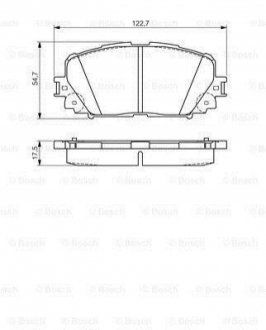 Гальмівні колодки дискові TOYOTA Yaris/Prius \'\'F "06>> PR2 BOSCH 0986495109