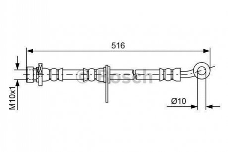 Гальмівний шланг HONDA Accord CU \'\'FL \'\'2,0-2,4 \'\'07>> BOSCH 1987481729