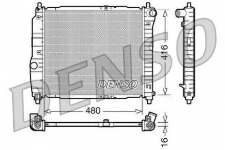 Радіатор CHEVROLET/DAEWOO AveoT200,250/Kalos "1,2-1,5 "02-14 DENSO DRM15003