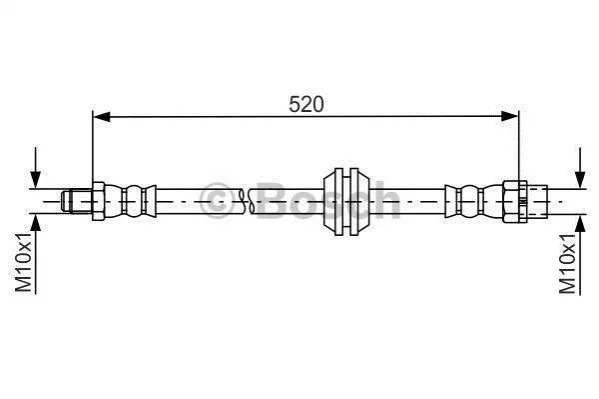 Гальмівний шланг MINI Countryman \'\'F \'\'1,6-2,0 \'\'10>> BOSCH 1987481680 (фото 1)
