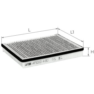 Фильтр салона ВАЗ 2110-2112, 2170 угольный ALPHA FILTER AF5010a