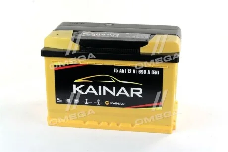 Аккумулятор 75Ah-12v (278x175x190),L,EN690 KAINAR 075 261 1 120 ЖЧ