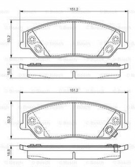 Гальмівні колодки дискові TOYOTA Camry V50 \'\'F \'\'11>> BOSCH 0986495149