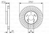 Гальмівний диск HONDA Civic \&#039;\&#039;F \&#039;\&#039;1,3-2,2 \&#039;\&#039;11&gt;&gt; BOSCH 0986479B01 (фото 1)
