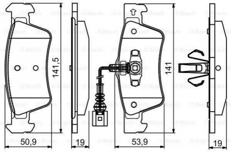 Гальмівні колодки дискові PR2 - заміна на 0986494309 BOSCH 0986495115 (фото 1)