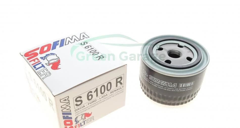 Фільтр масляний LADA2108-09/RENAULT "1,3-1,6 "82-11 SOFIMA S6100R (фото 1)