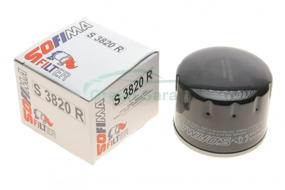 Фільтр масляний RENAULT/NISSAN/OPEL "1,5-1,9 "09>> SOFIMA S3820R (фото 1)