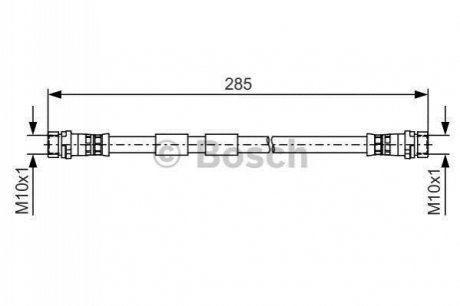 Гальмівний шланг 285mm FORD Fiesta \'\'R "08>> BOSCH 1987481522