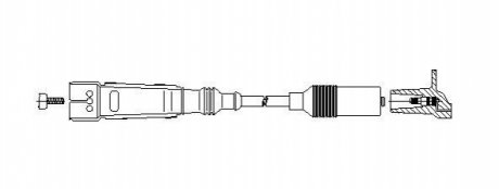 Провід високовольтний AUDI/VW "1,6-2,0 >>"96 BREMI 110/60