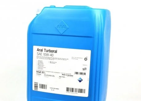 Олива моторна Turboral SAE 10W40 (20 Liter) ARAL AR15BCD2
