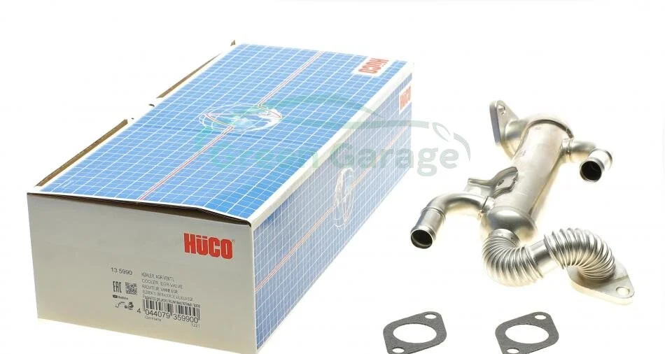 Радиатор рециркуляции ОГ VW Polo 1.4 TDI 01-09 (HÜCO) HITACHI 135990 (фото 1)