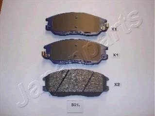 Гальмівні колодки, дискове гальмо (набір) JAPANPARTS PAS01AF