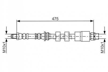 Гальмівний шланг BMW X1 xDrive E84 \'\'F BOSCH 1987481678